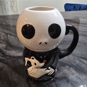 Disney Nightmare Before Christmas Jack Skellington Ceramic Mug  3D Sculpted 16oz